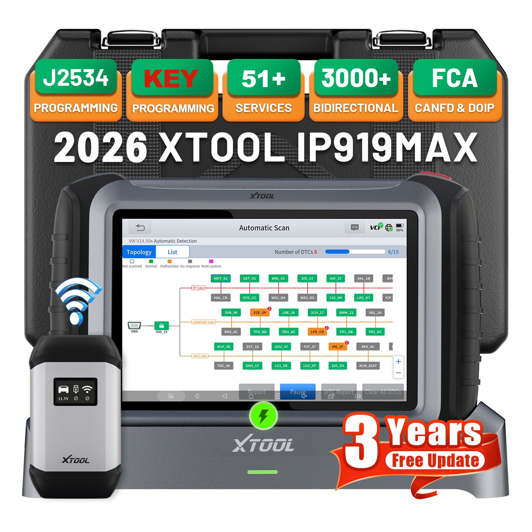 AB Deposu XTOOL IP919MAX J2534 - Car Diagnostic Tool incelemesi ve fiyatı